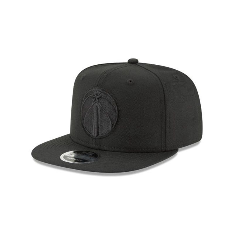 NBA Washington Wizards Black On Black High Crown 9Fifty Snapback (YDW8522) - Black New Era Caps